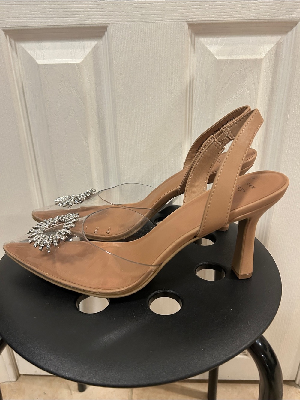 Clear/Nude Dress Sandals Size 12